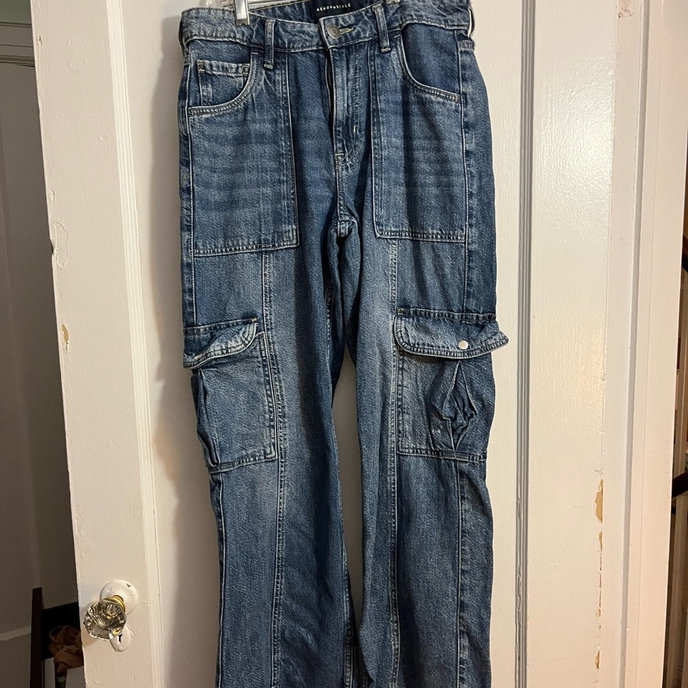 Aeropostale Blue Straight Leg Jeans